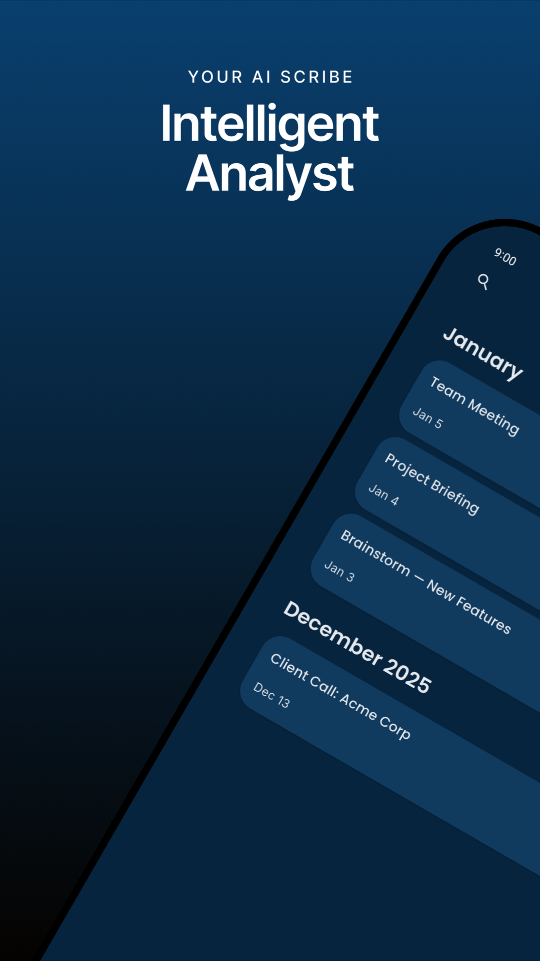 Voicicle view transcripts screen