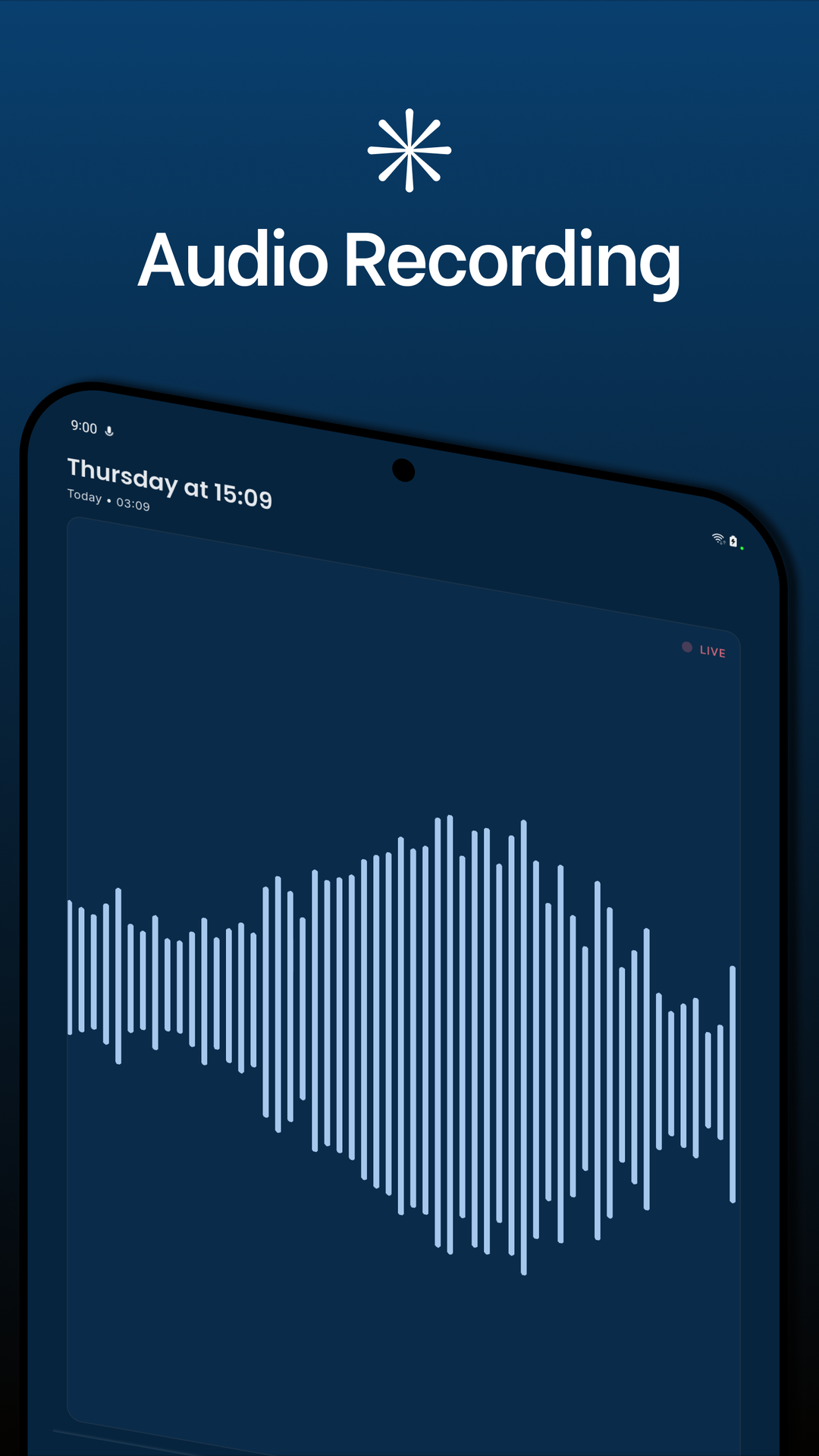 Voicicle live recording waveform
